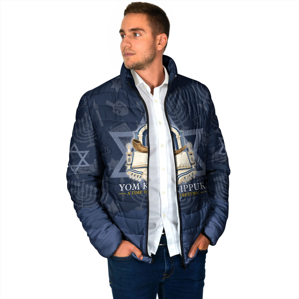 Yom Kippur Gates Of Return Padded Jacket Jewish High Holy Day Shofar Tallit Star Of David