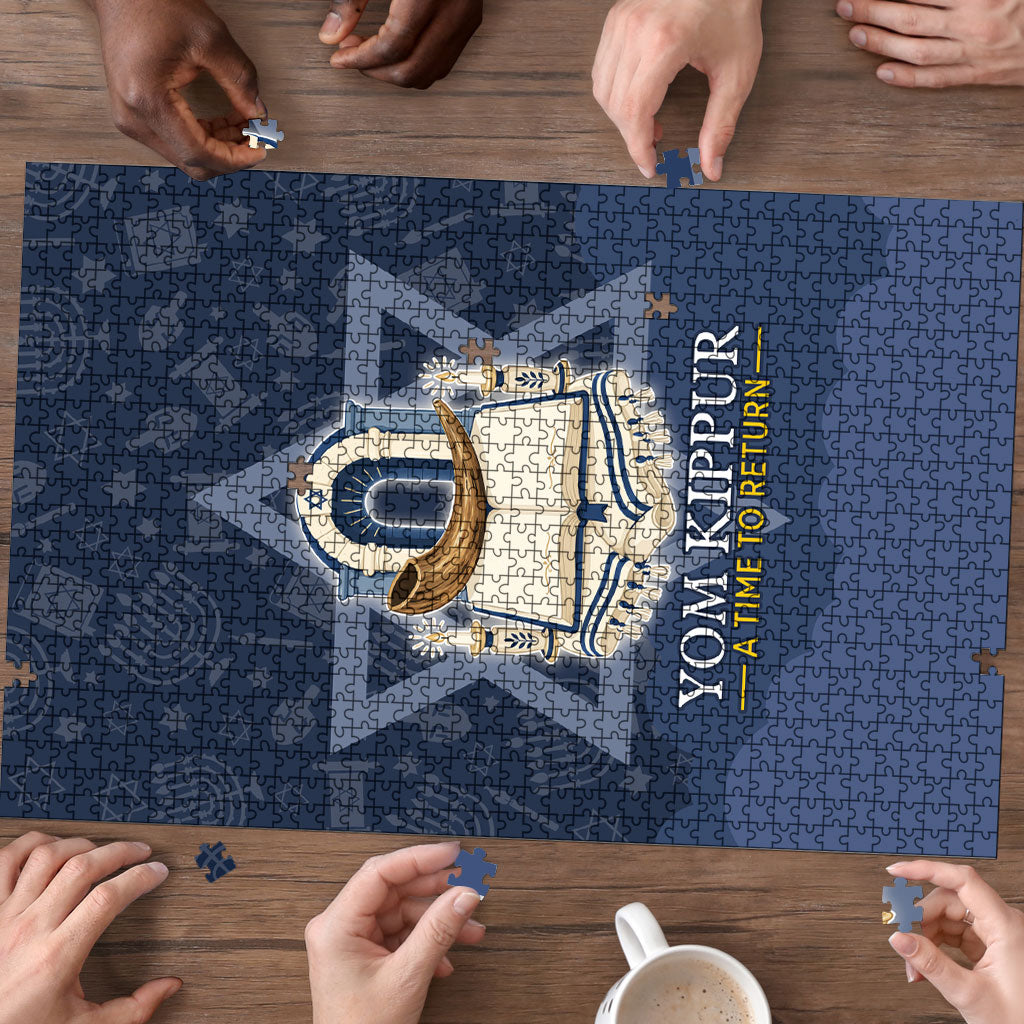 Yom Kippur Gates Of Return Puzzle Jewish High Holy Day Shofar Tallit Star Of David