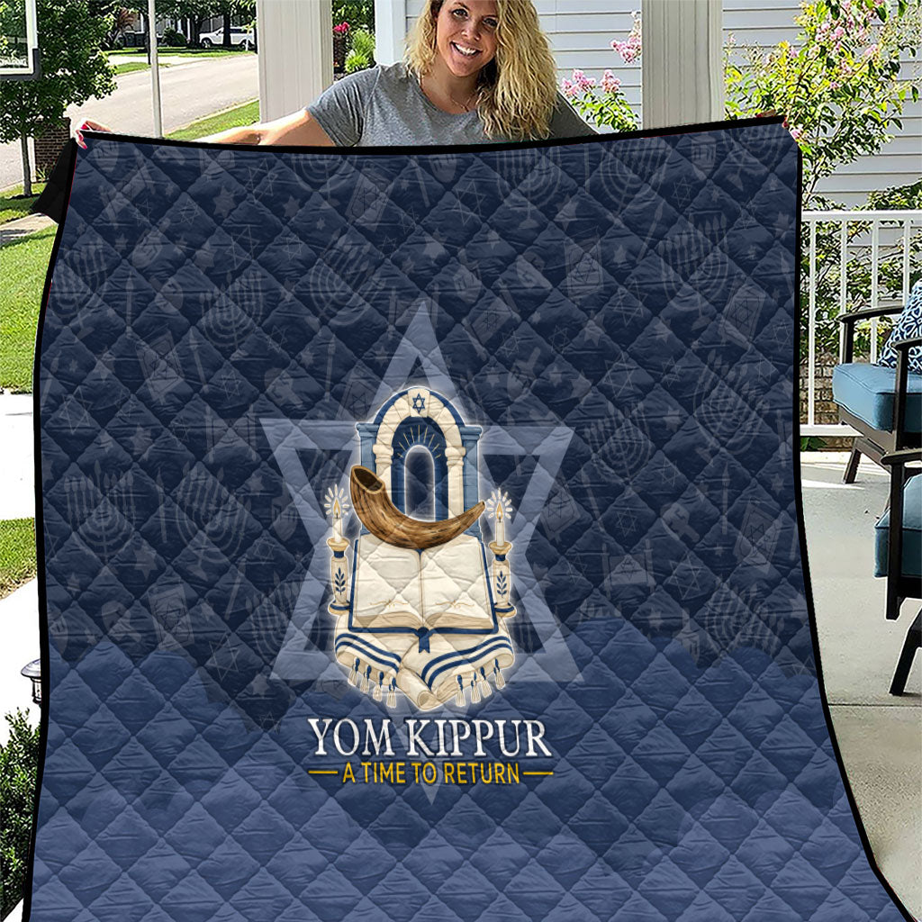 Yom Kippur Gates Of Return Quilt Jewish High Holy Day Shofar Tallit Star Of David