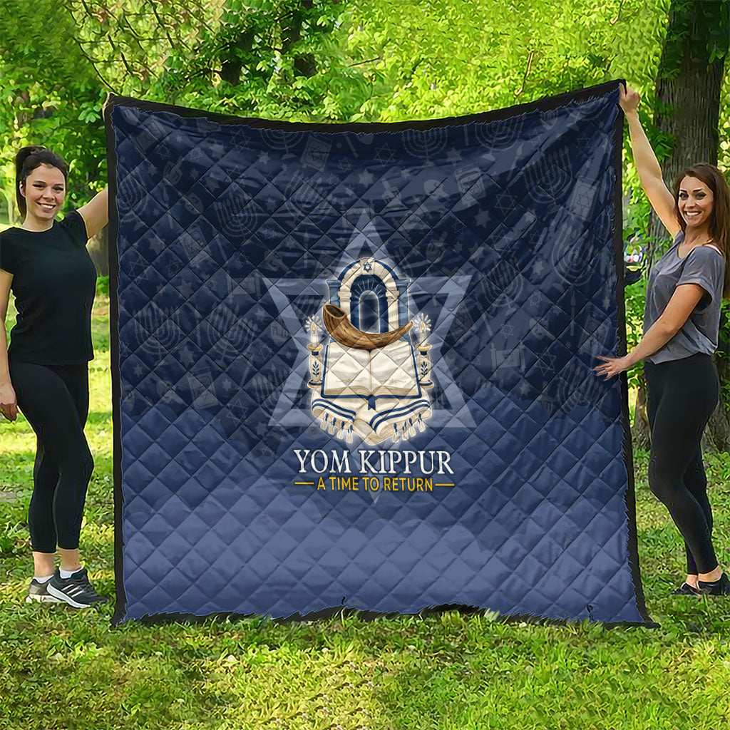 Yom Kippur Gates Of Return Quilt Jewish High Holy Day Shofar Tallit Star Of David