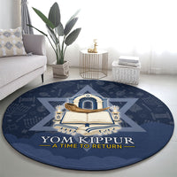 Yom Kippur Gates Of Return Round Carpet Jewish High Holy Day Shofar Tallit Star Of David