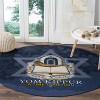 Yom Kippur Gates Of Return Round Carpet Jewish High Holy Day Shofar Tallit Star Of David