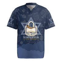 Yom Kippur Gates Of Return Rugby Jersey Jewish High Holy Day Shofar Tallit Star Of David