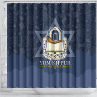Yom Kippur Gates Of Return Shower Curtain Jewish High Holy Day Shofar Tallit Star Of David