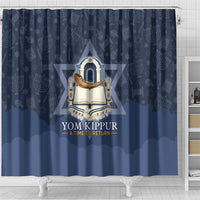 Yom Kippur Gates Of Return Shower Curtain Jewish High Holy Day Shofar Tallit Star Of David