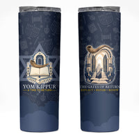 Yom Kippur Gates Of Return Skinny Tumbler Jewish High Holy Day Shofar Tallit Star Of David