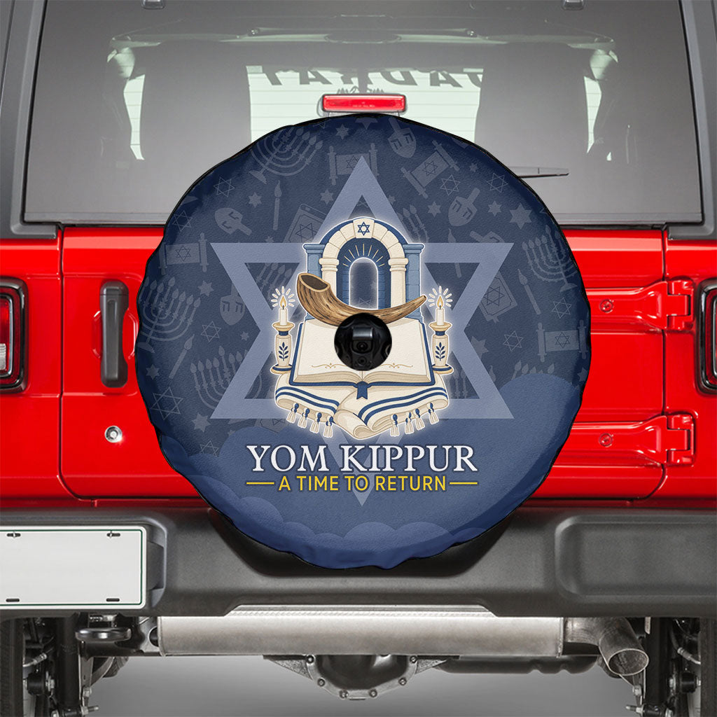 Yom Kippur Gates Of Return Spare Tire Cover Jewish High Holy Day Shofar Tallit Star Of David