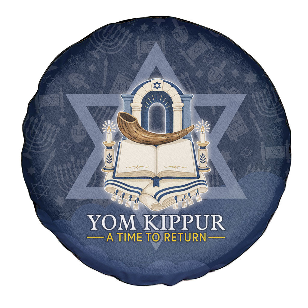 Yom Kippur Gates Of Return Spare Tire Cover Jewish High Holy Day Shofar Tallit Star Of David