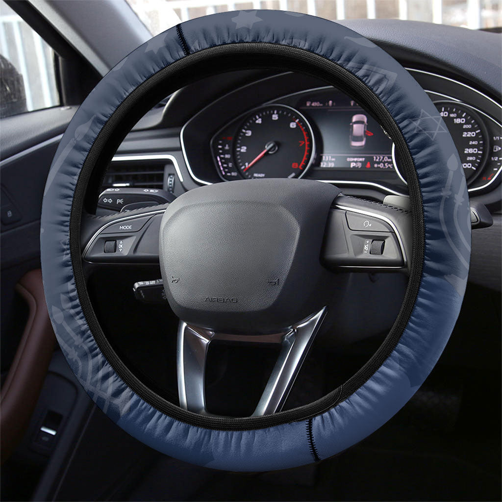 Yom Kippur Gates Of Return Steering Wheel Cover Jewish High Holy Day Shofar Tallit Star Of David