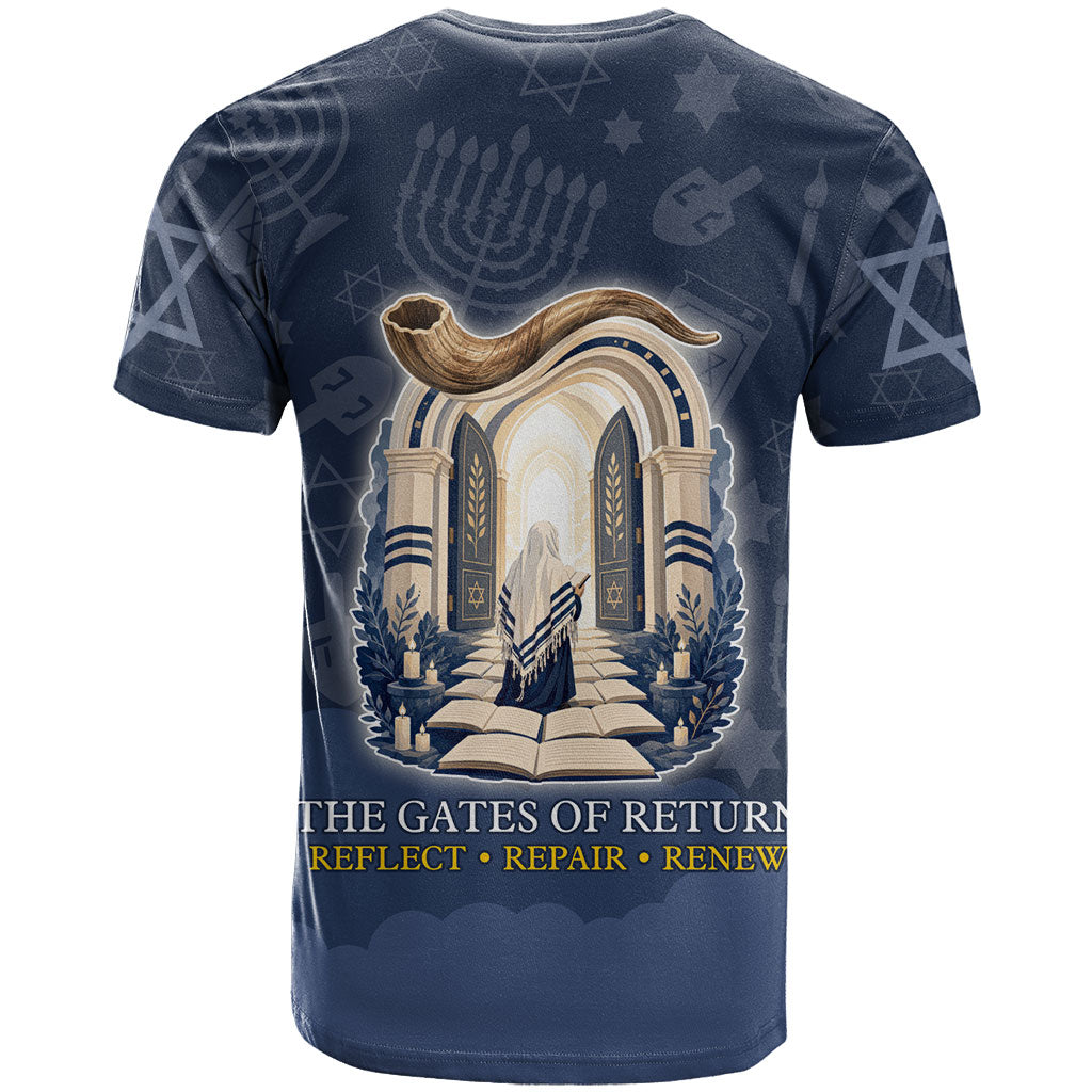 Yom Kippur Gates Of Return T Shirt Jewish High Holy Day Shofar Tallit Star Of David
