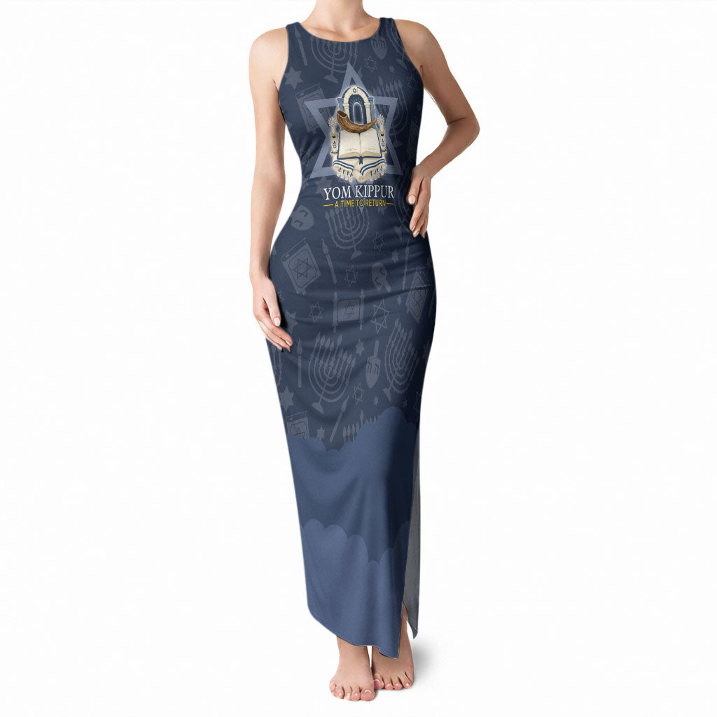 Yom Kippur Gates Of Return Tank Maxi Dress Jewish High Holy Day Shofar Tallit Star Of David