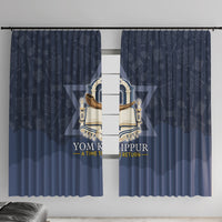 Yom Kippur Gates Of Return Window Curtain Jewish High Holy Day Shofar Tallit Star Of David