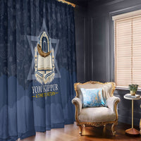 Yom Kippur Gates Of Return Window Curtain Jewish High Holy Day Shofar Tallit Star Of David