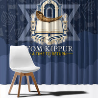 Yom Kippur Gates Of Return Window Curtain Jewish High Holy Day Shofar Tallit Star Of David