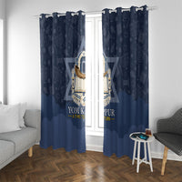 Yom Kippur Gates Of Return Window Curtain Jewish High Holy Day Shofar Tallit Star Of David