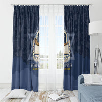 Yom Kippur Gates Of Return Window Curtain Jewish High Holy Day Shofar Tallit Star Of David