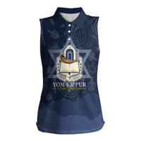 Yom Kippur Gates Of Return Women Sleeveless Polo Shirt Jewish High Holy Day Shofar Tallit Star Of David