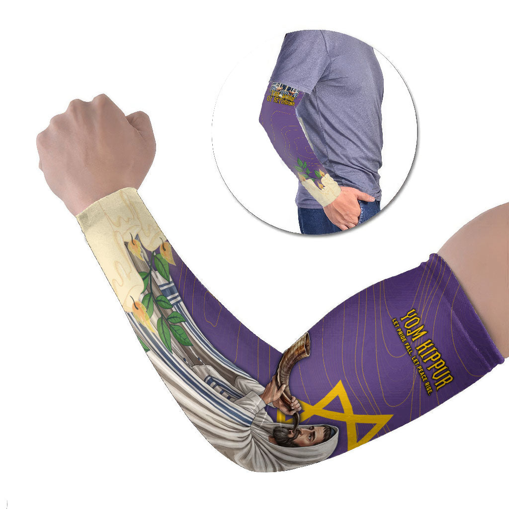 Yom Kippur Arm Sleeves Shofar Blowing Jewish High Holy Day Tallit Star Of David