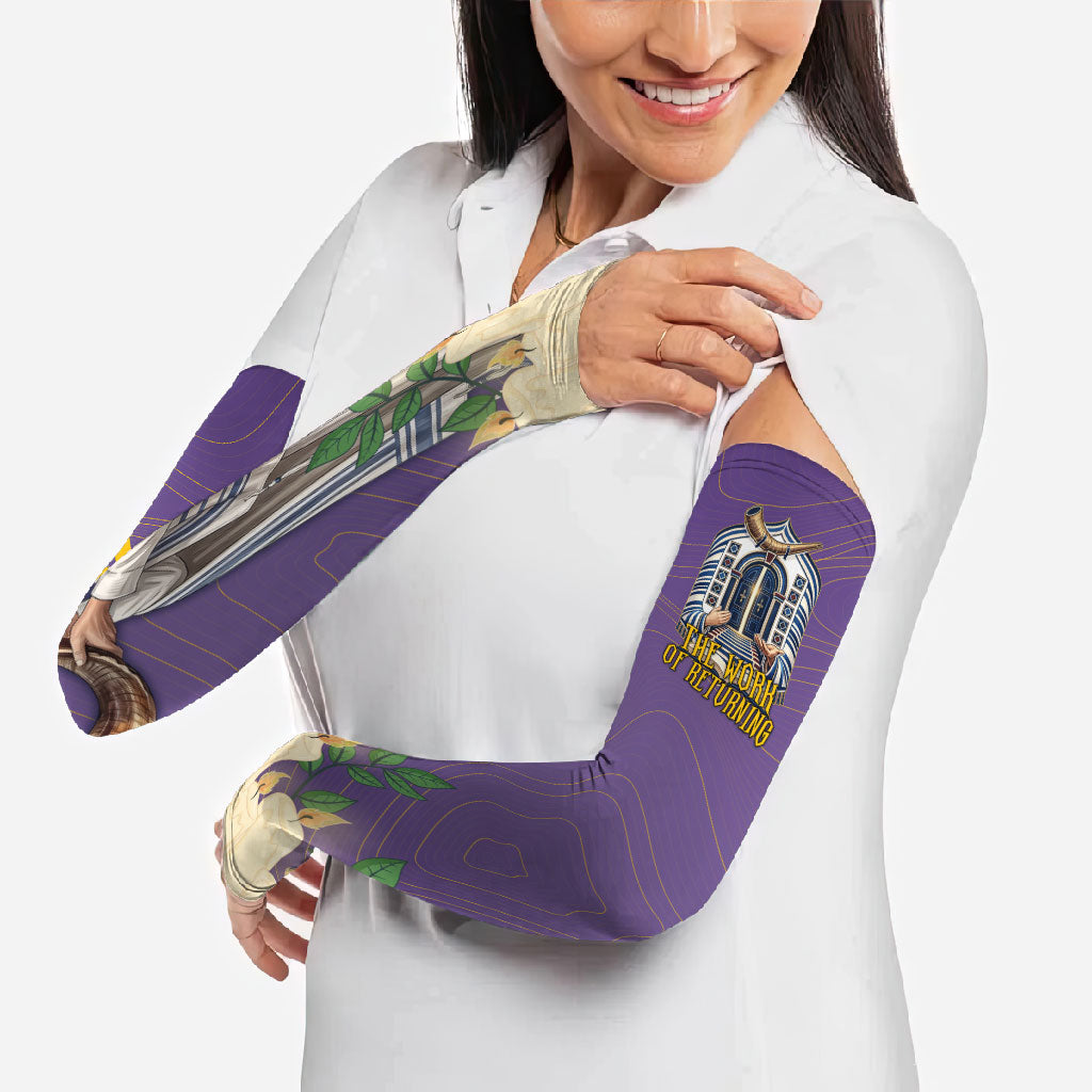 Yom Kippur Arm Sleeves Shofar Blowing Jewish High Holy Day Tallit Star Of David