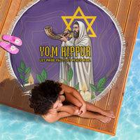 Yom Kippur Beach Blanket Shofar Blowing Jewish High Holy Day Tallit Star Of David