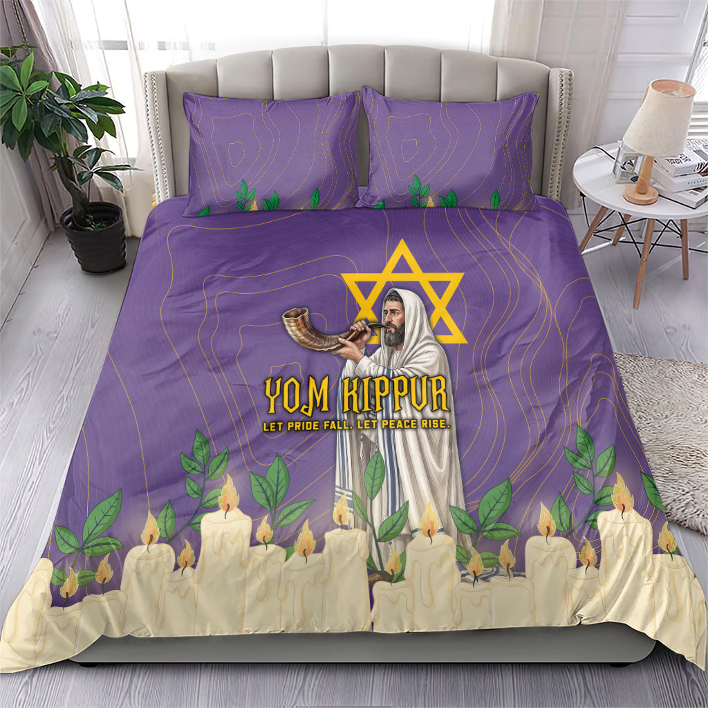 Yom Kippur Bedding Set Shofar Blowing Jewish High Holy Day Tallit Star Of David