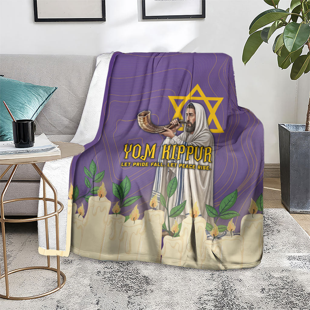 Yom Kippur Blanket Shofar Blowing Jewish High Holy Day Tallit Star Of David