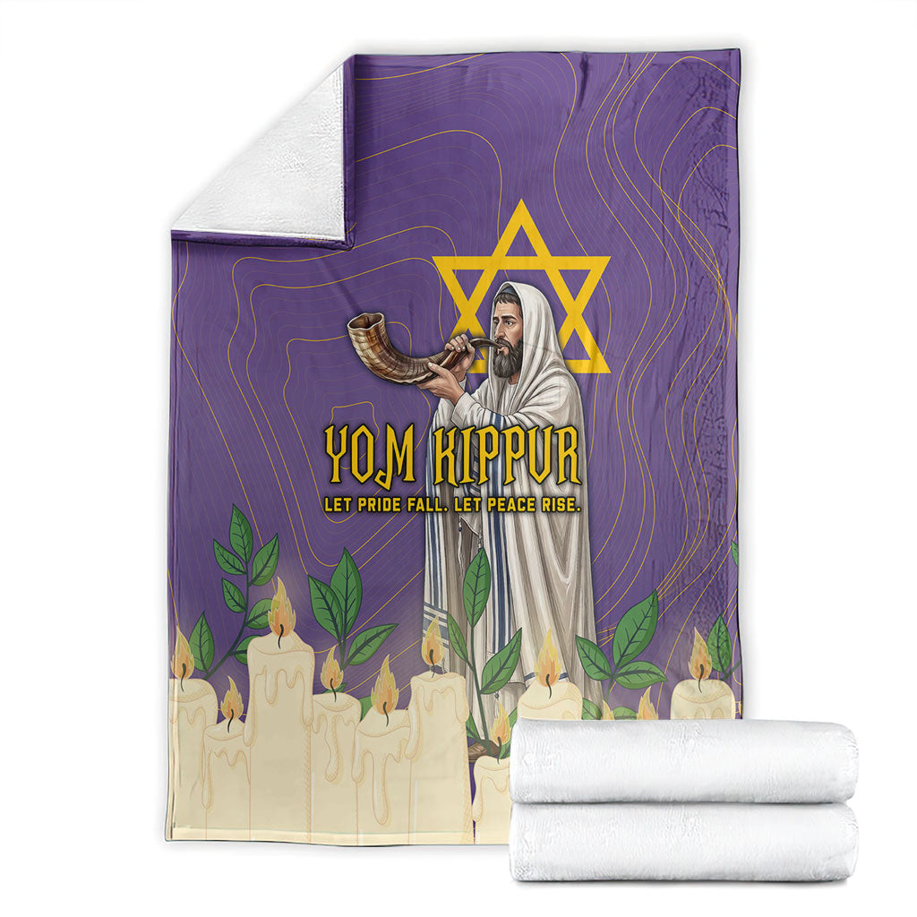 Yom Kippur Blanket Shofar Blowing Jewish High Holy Day Tallit Star Of David