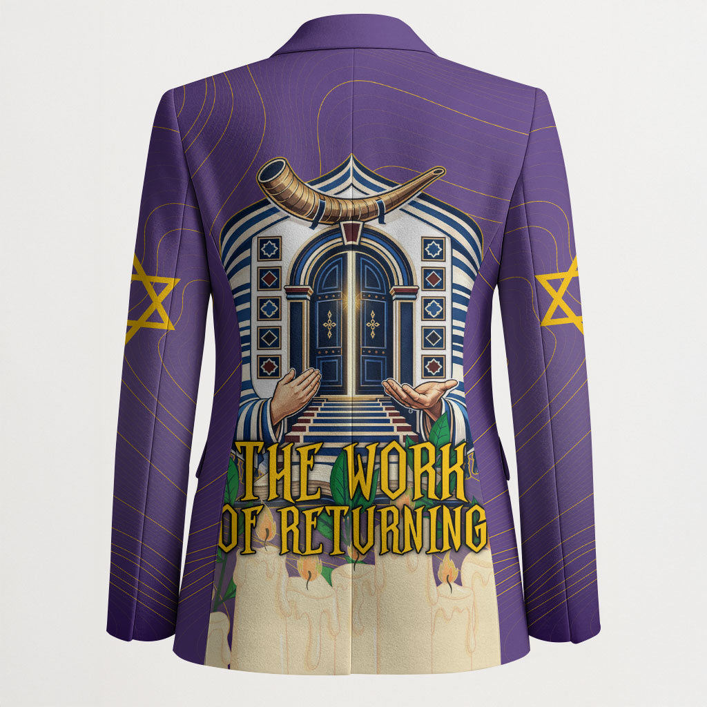 Yom Kippur Blazer Shofar Blowing Jewish High Holy Day Tallit Star Of David