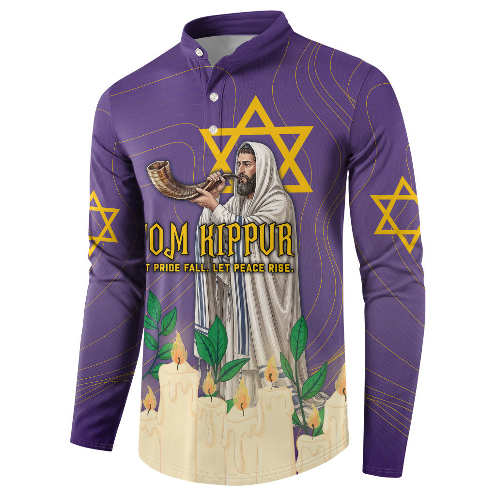 Yom Kippur Button Sweatshirt Shofar Blowing Jewish High Holy Day Tallit Star Of David