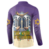 Yom Kippur Button Sweatshirt Shofar Blowing Jewish High Holy Day Tallit Star Of David