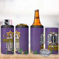 Yom Kippur 4 in 1 Can Cooler Tumbler Shofar Blowing Jewish High Holy Day Tallit Star Of David