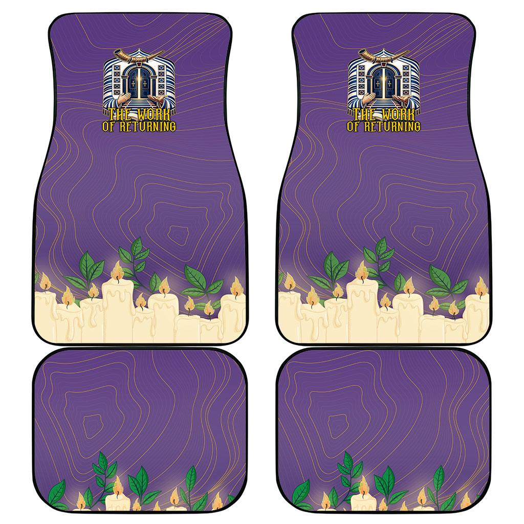 Yom Kippur Car Mats Shofar Blowing Jewish High Holy Day Tallit Star Of David