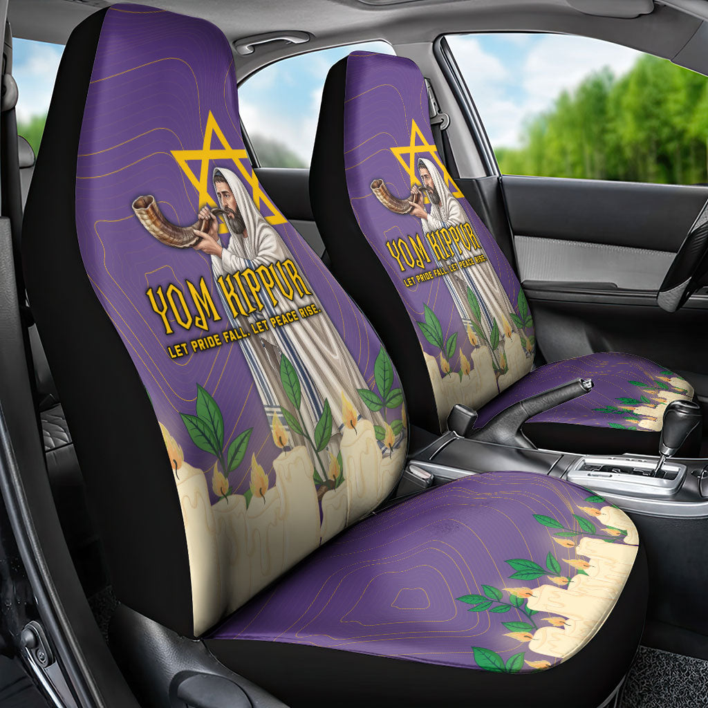 Yom Kippur Car Seat Cover Shofar Blowing Jewish High Holy Day Tallit Star Of David