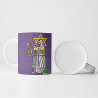 Yom Kippur Ceramic Mug Shofar Blowing Jewish High Holy Day Tallit Star Of David