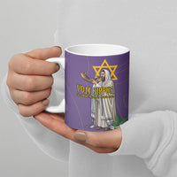 Yom Kippur Ceramic Mug Shofar Blowing Jewish High Holy Day Tallit Star Of David