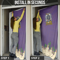 Yom Kippur Door Cover Shofar Blowing Jewish High Holy Day Tallit Star Of David