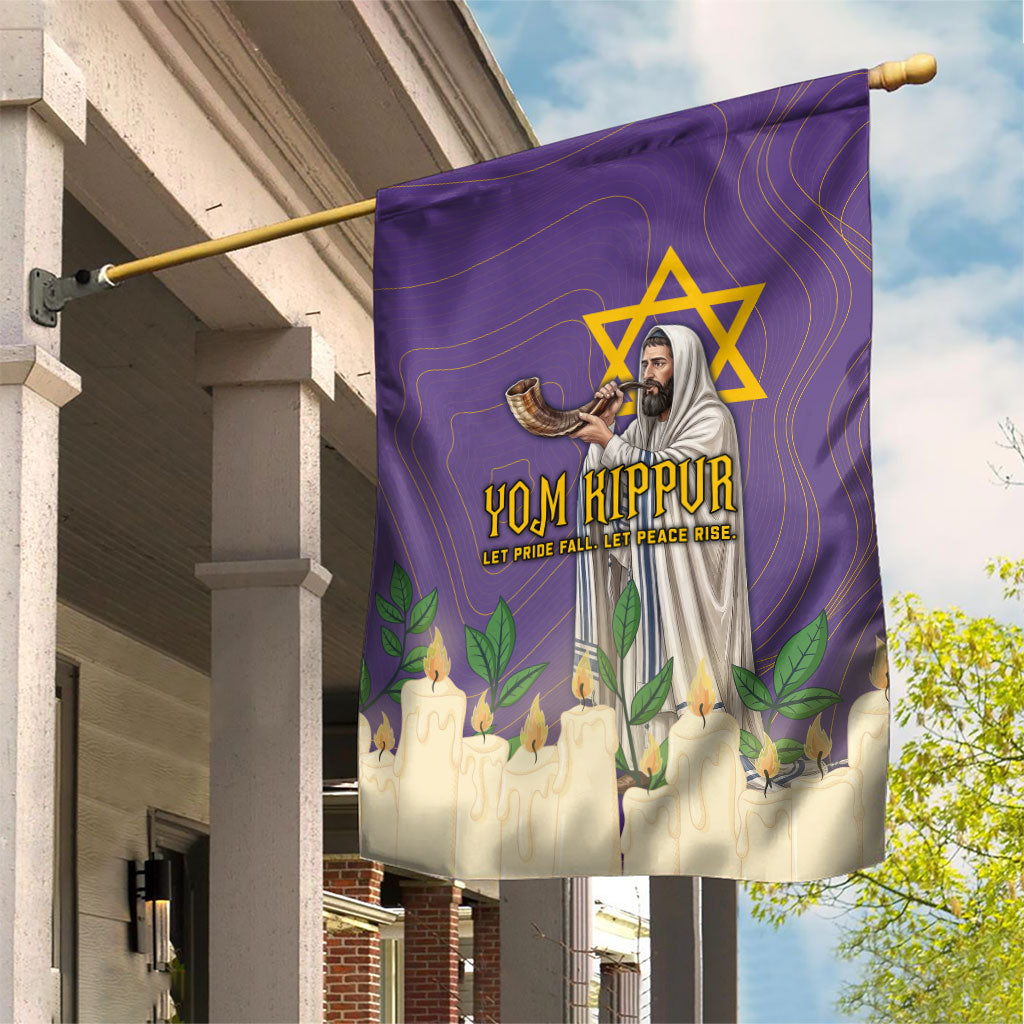 Yom Kippur Garden Flag Shofar Blowing Jewish High Holy Day Tallit Star Of David