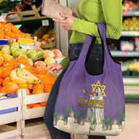 Yom Kippur Grocery Bag Shofar Blowing Jewish High Holy Day Tallit Star Of David