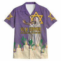Yom Kippur Hawaiian Shirt Shofar Blowing Jewish High Holy Day Tallit Star Of David