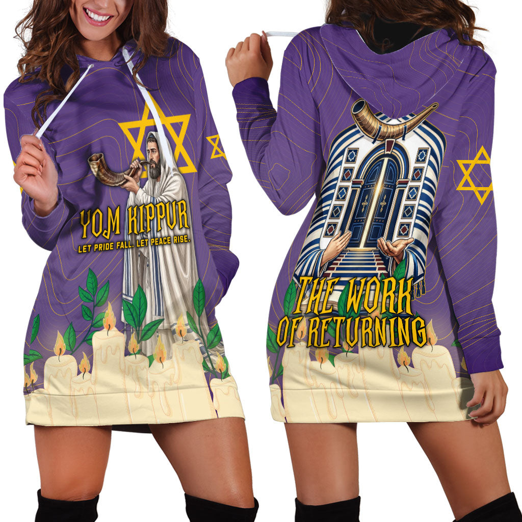 Yom Kippur Hoodie Dress Shofar Blowing Jewish High Holy Day Tallit Star Of David