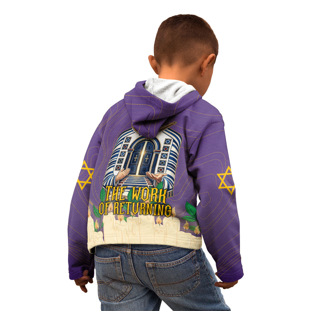 Yom Kippur Kid Hoodie Shofar Blowing Jewish High Holy Day Tallit Star Of David