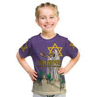 Yom Kippur Kid T Shirt Shofar Blowing Jewish High Holy Day Tallit Star Of David