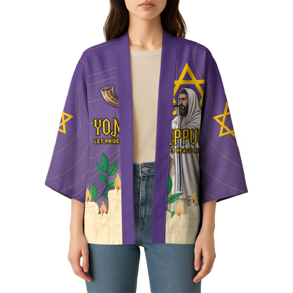 Yom Kippur Kimono Shofar Blowing Jewish High Holy Day Tallit Star Of David