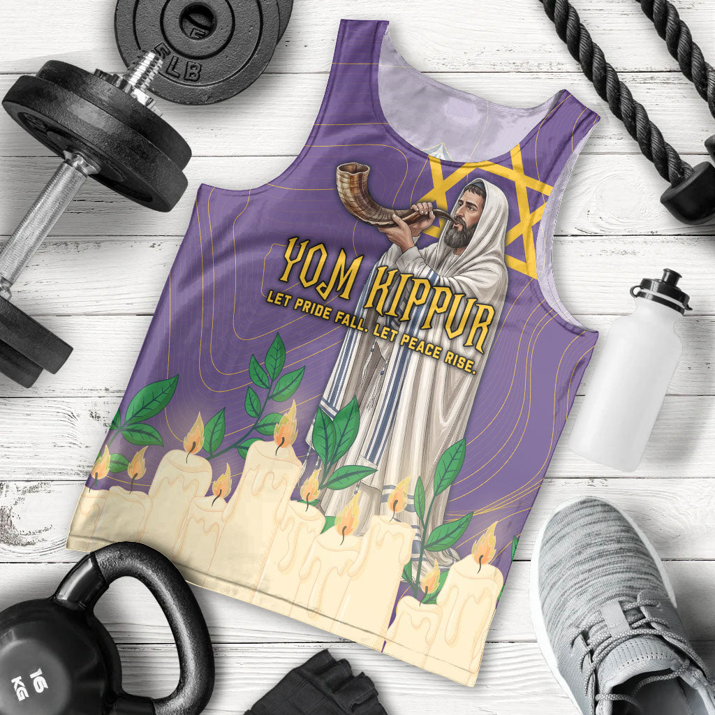 Yom Kippur Men Tank Top Shofar Blowing Jewish High Holy Day Tallit Star Of David