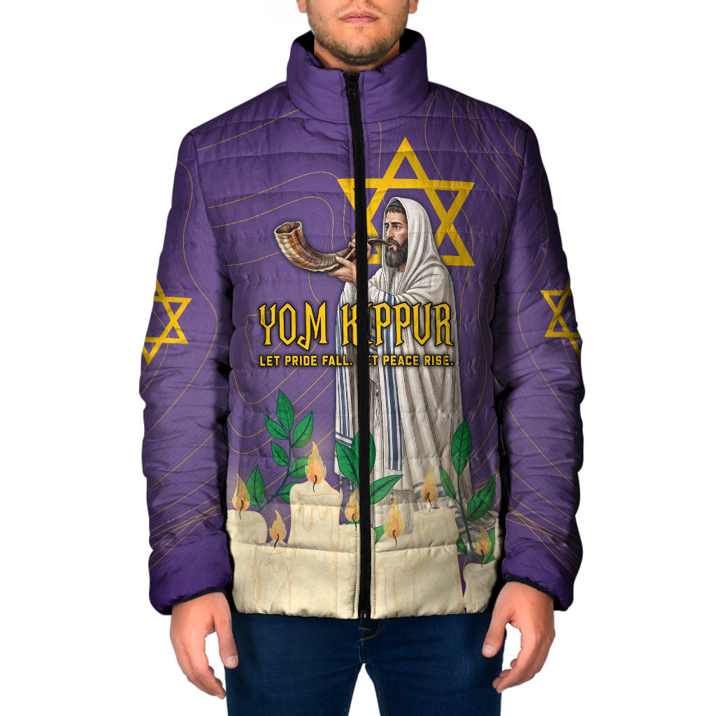 Yom Kippur Padded Jacket Shofar Blowing Jewish High Holy Day Tallit Star Of David