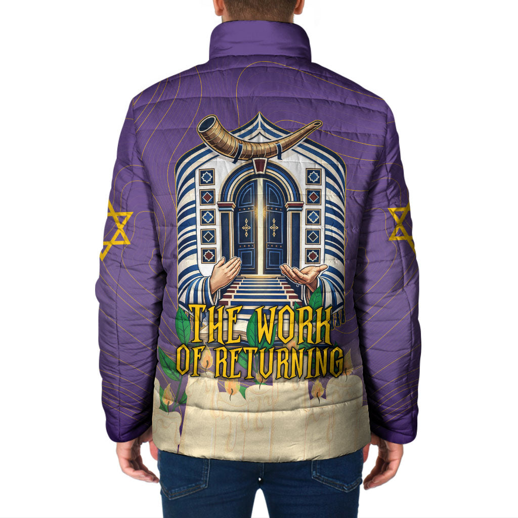 Yom Kippur Padded Jacket Shofar Blowing Jewish High Holy Day Tallit Star Of David