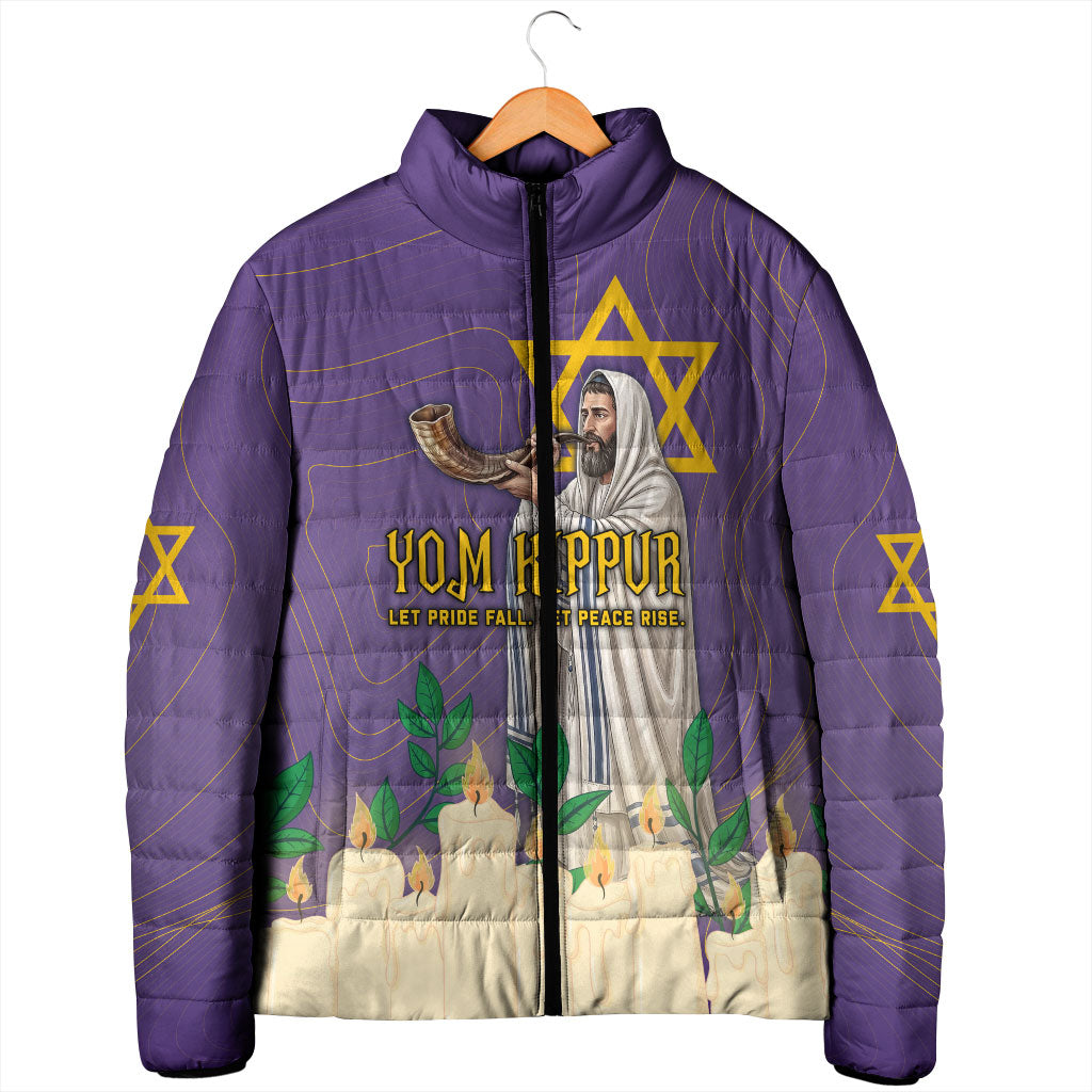 Yom Kippur Padded Jacket Shofar Blowing Jewish High Holy Day Tallit Star Of David