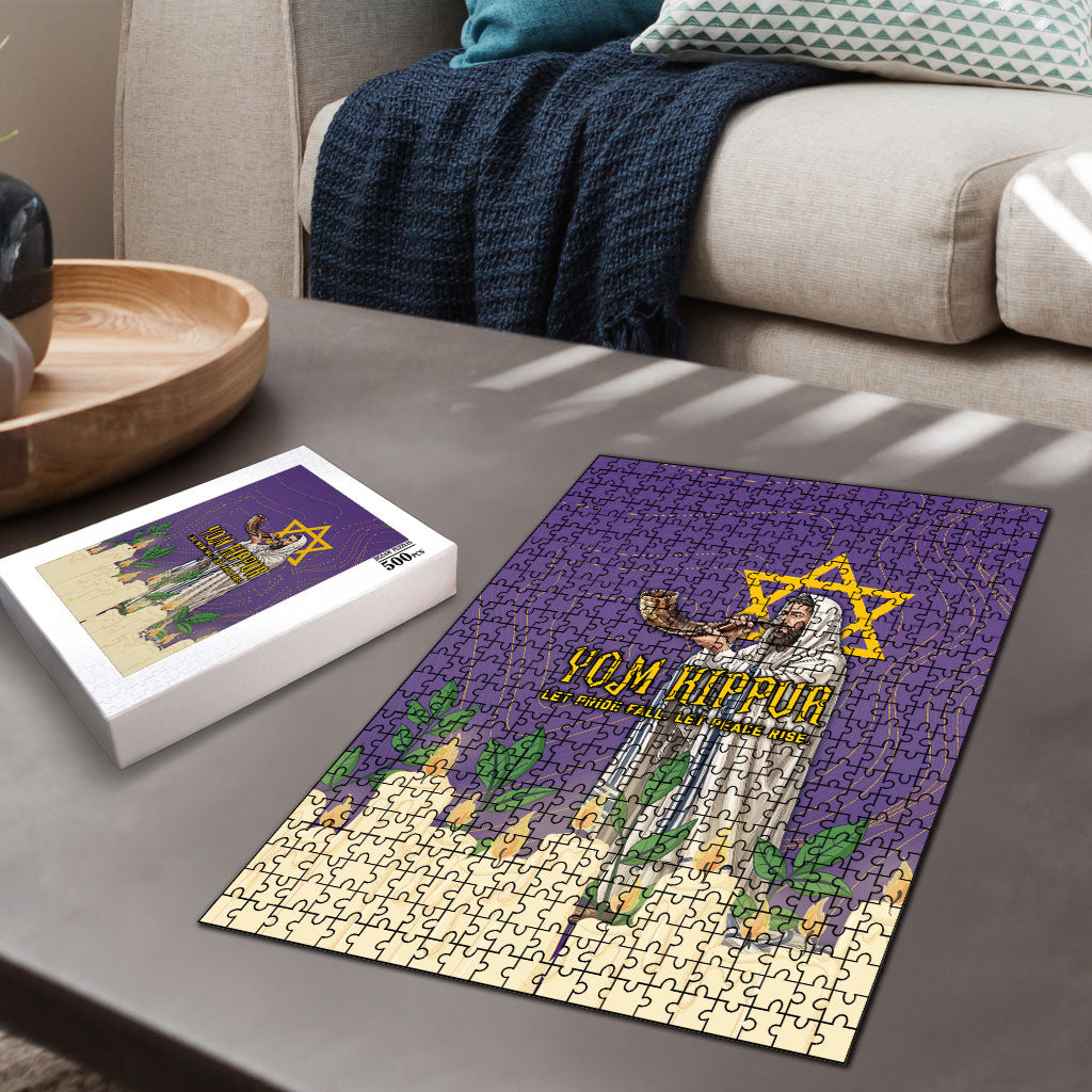 Yom Kippur Puzzle Shofar Blowing Jewish High Holy Day Tallit Star Of David
