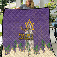 Yom Kippur Quilt Shofar Blowing Jewish High Holy Day Tallit Star Of David