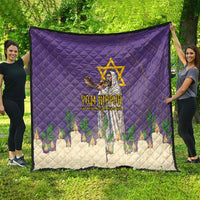 Yom Kippur Quilt Shofar Blowing Jewish High Holy Day Tallit Star Of David